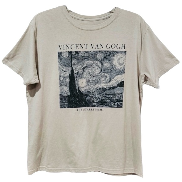 Vincent Van Gogh The Starry Night Graphic Short Sleeve Tee Juniors Mighty Fine - Picture 5 of 5